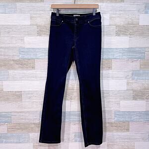 Chicos So Slimming Straight Leg Stretch Jeans Washed Black Womens 4 (Chicos 0)